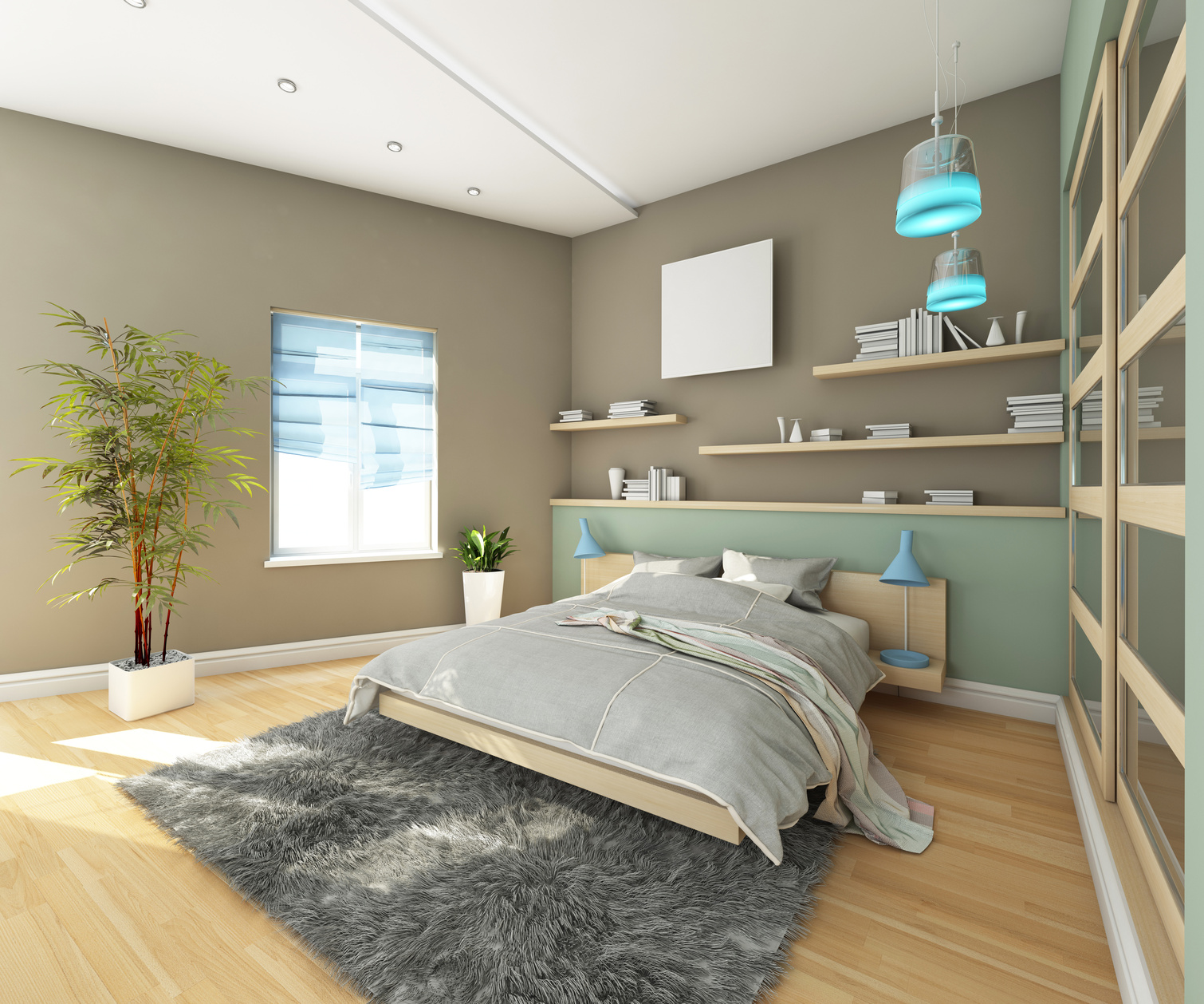 Teen’s Bedroom With Grey Carpet